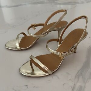 Tory Burch Gold Strappy Heels
